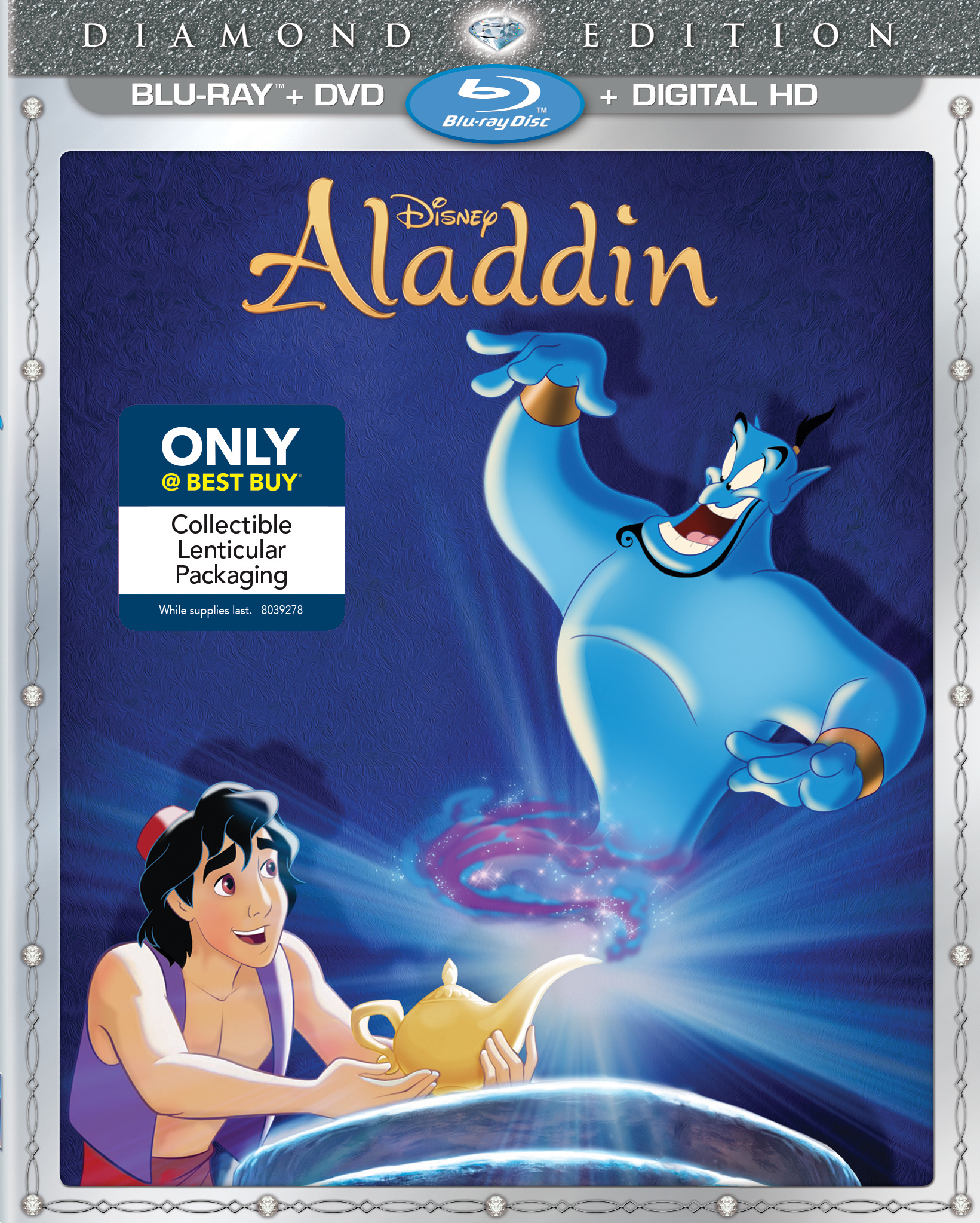 Best Buy Aladdin Diamond Edition Blu Ray Dvd Lenticular Packaging Only Best Buy 1992