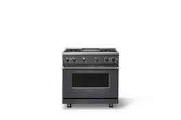 Viking - Pro 7 Series 5.6 Cu. Ft. Freestanding Sealed 4 Burner Gas Convection Range/Griddle - Cast Black - Cast Black