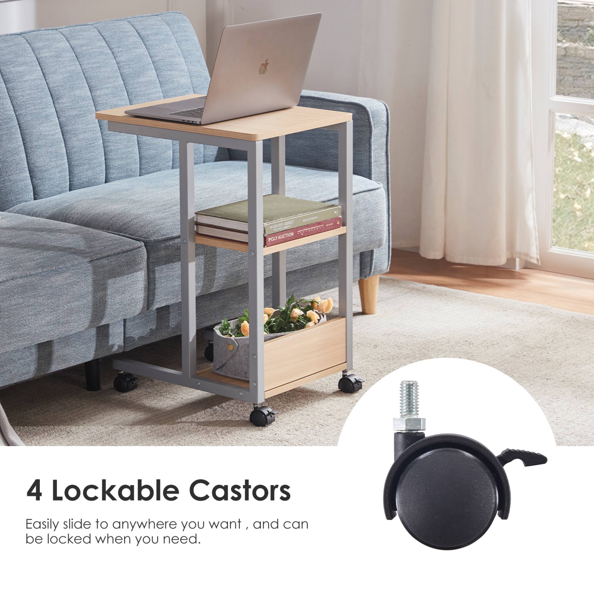 4 Lockable Castors  
Easily slide to anywhere you want, and can be locked when you need.
