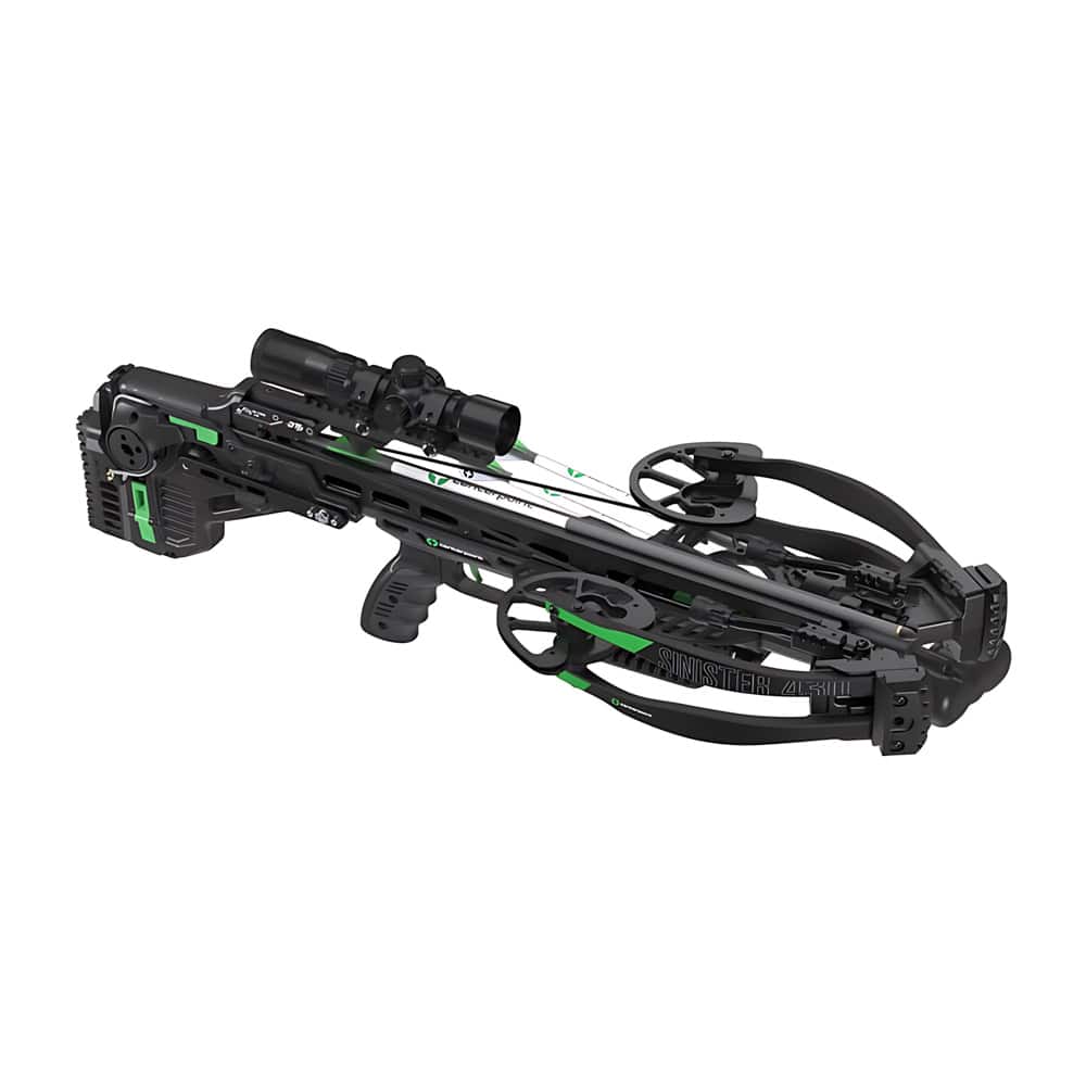 Centerpoint - C0021 Sinister 430D De-Cocking Crossbow With 1.5-5x32 mm Scope - Black/Green