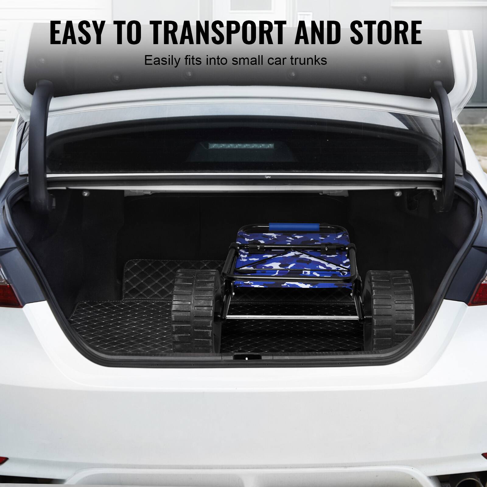 EASY TO TRANSPORT AND STORE
Easily fits into small car trunks