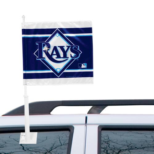 Front. WinCraft - Tampa Bay Rays Double-Sided Car Flag - Navy Blue - Multicolor.