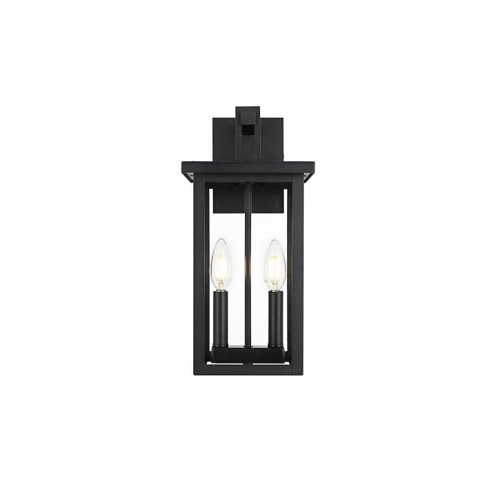 Back. Elegant Lighting - Venango 7 inch Outdoor Pendant in Black - Black.