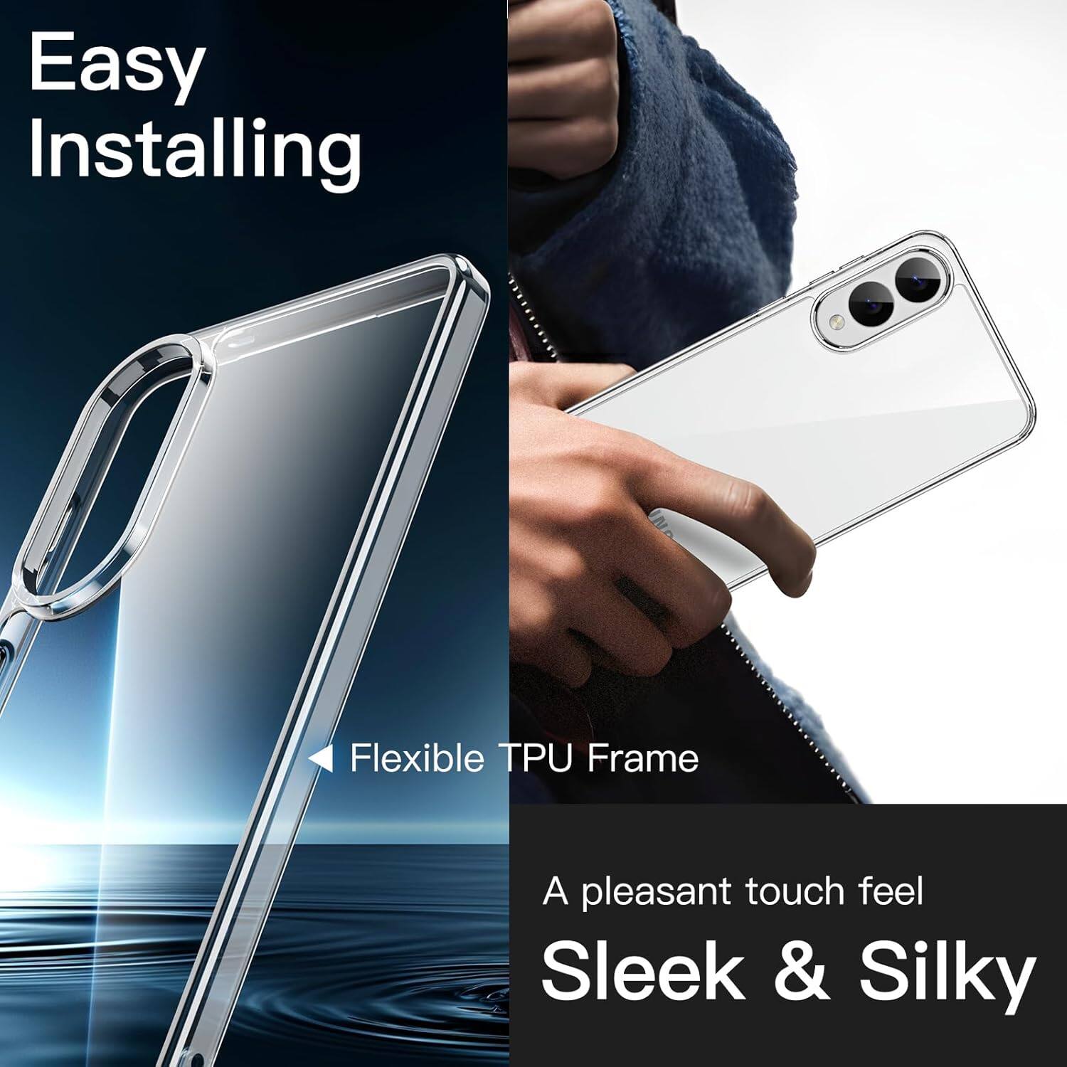 Easy Installing

Flexible TPU Frame

A pleasant touch feel

Sleek & Silky