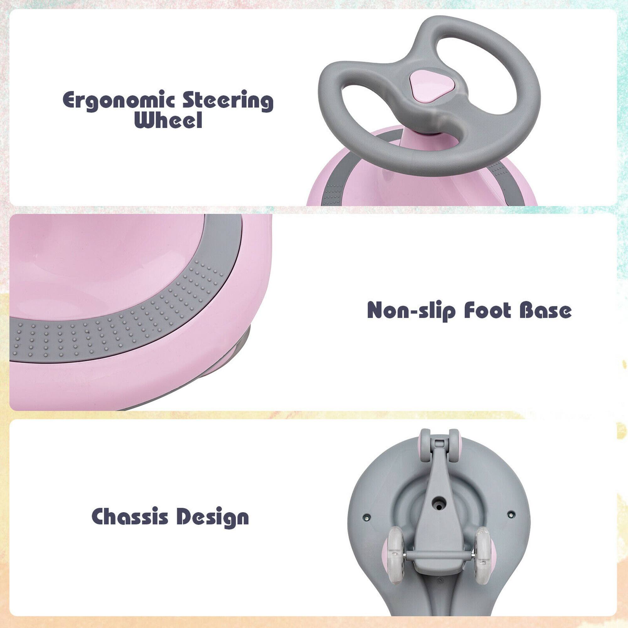 Ergonomic Steering Wheel

Non-slip Foot Base

Chassis Design