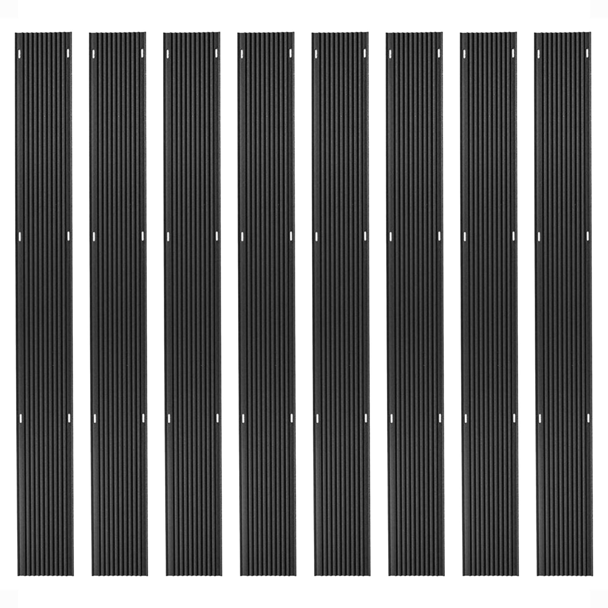Front. Black Ice - Black Ice 8 Pack 5-Foot Snowmobile Trailer Ski Guides for Friction-Free Loading - Black.