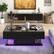 Alt View 11. Costway - LED Coffee Table with 2 Drawers 20-Color Dimmable LED Lights & Remote Control Black - Black.
