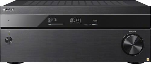 Front. Sony - 630W 7.2-Ch. Network-Ready 4K Ultra HD and 3D Pass-Through A/V Home Theater Receiver - Black.