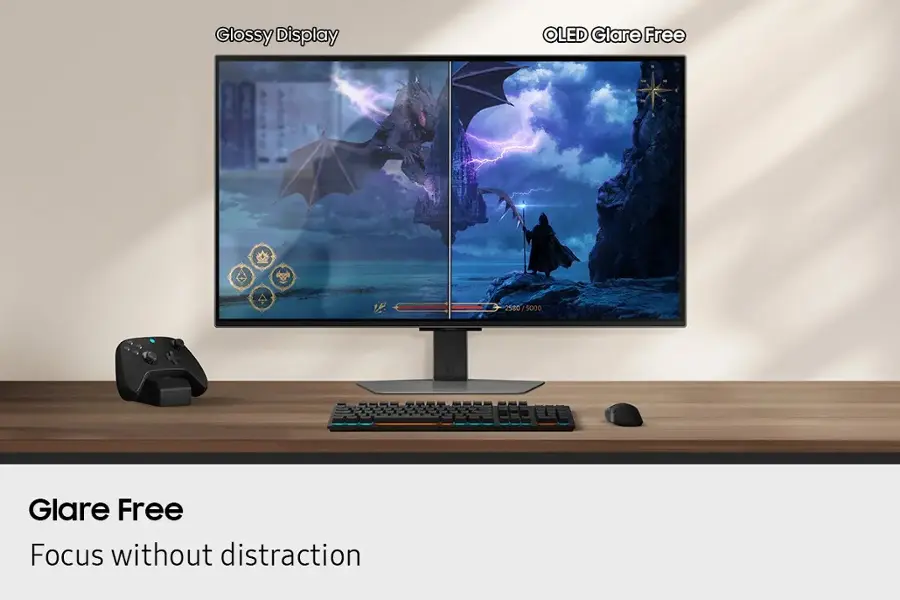 Glossy Display OLED Glare Free Focus without distraction