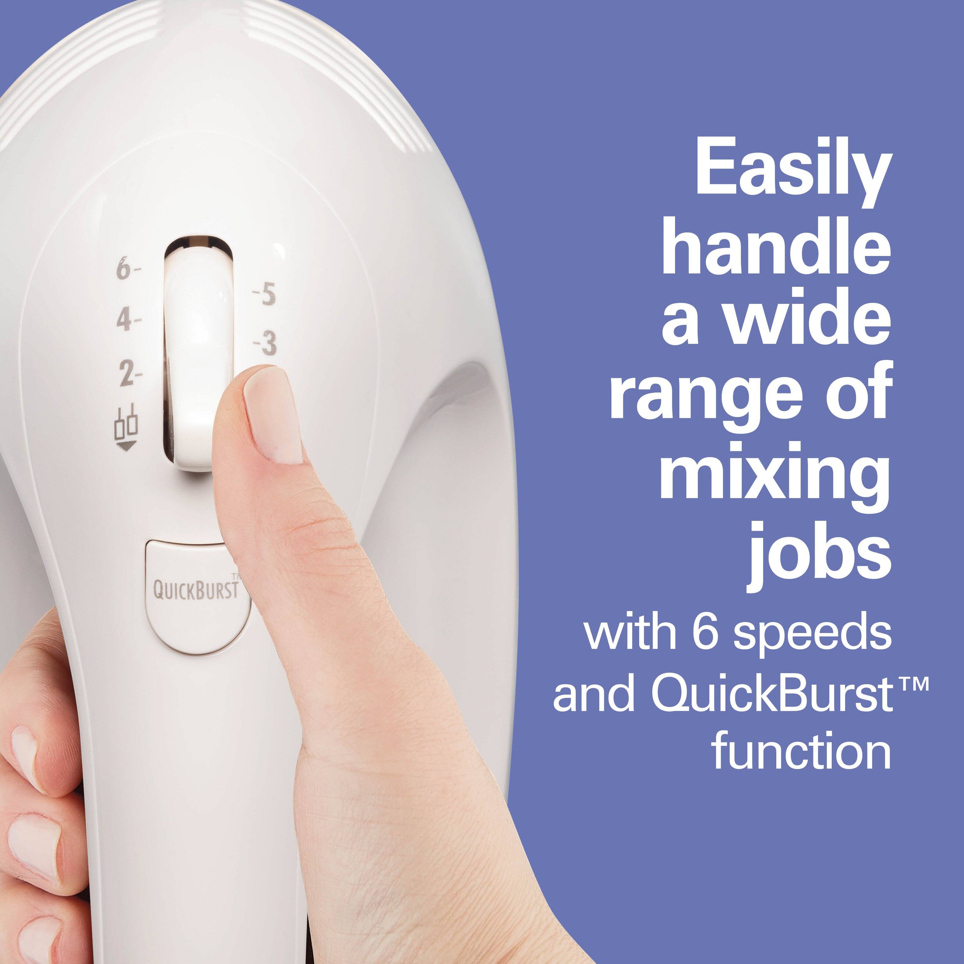 Easily handle a wide range of mixing jobs with 6 speeds™ and QuickBurst™ function