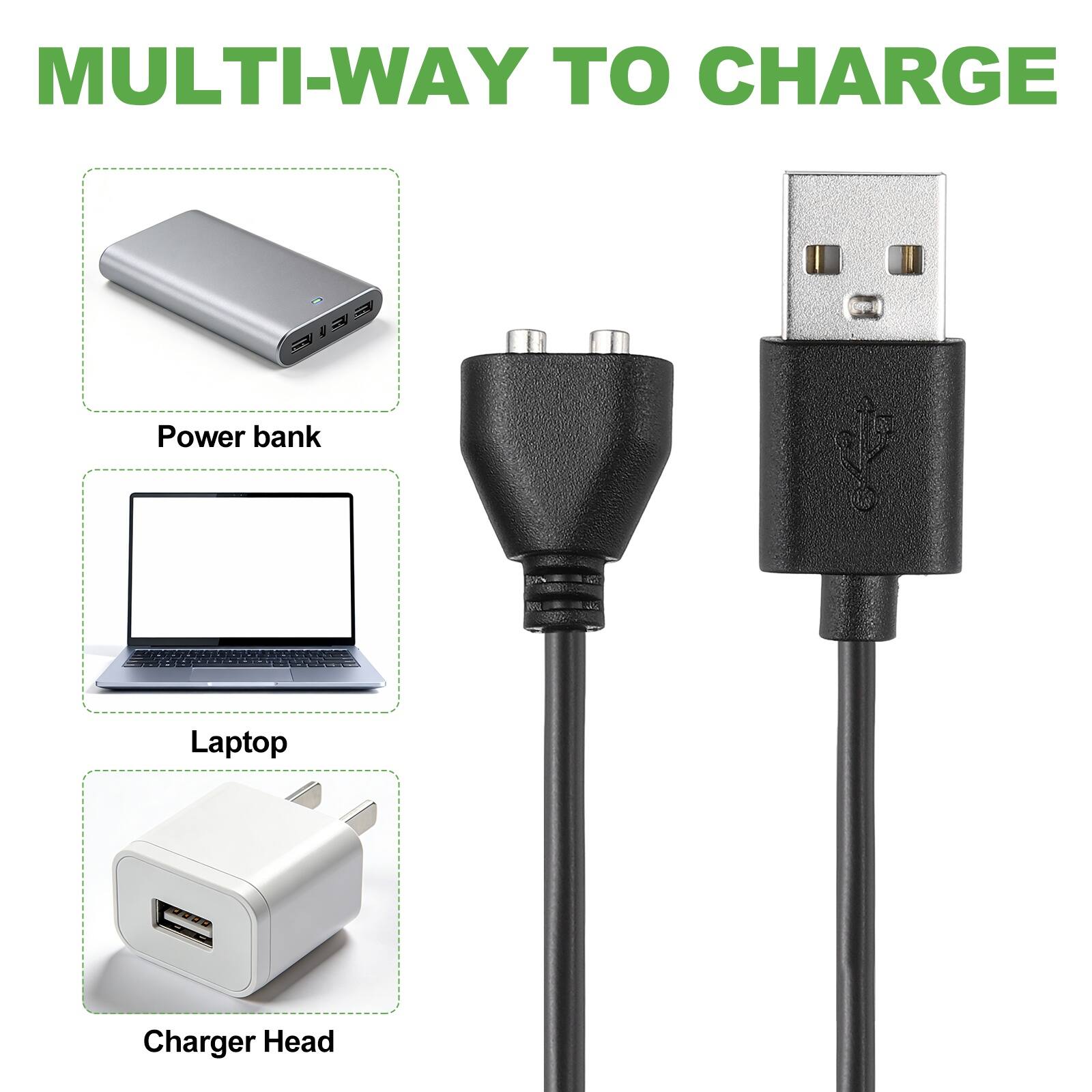 MULTI-WAY TO CHARGE

- Power bank
- Laptop
- Charger Head