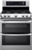 LG - 6.9 Cu. Ft. Self-Cleaning Freestanding Double Oven Gas Range with ProBake Convection - Stainless steel