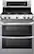 Front. LG - 6.9 Cu. Ft. Freestanding Double Oven Gas True Convection Range with EasyClean and UntraHeat Power Burner - Stainless steel.