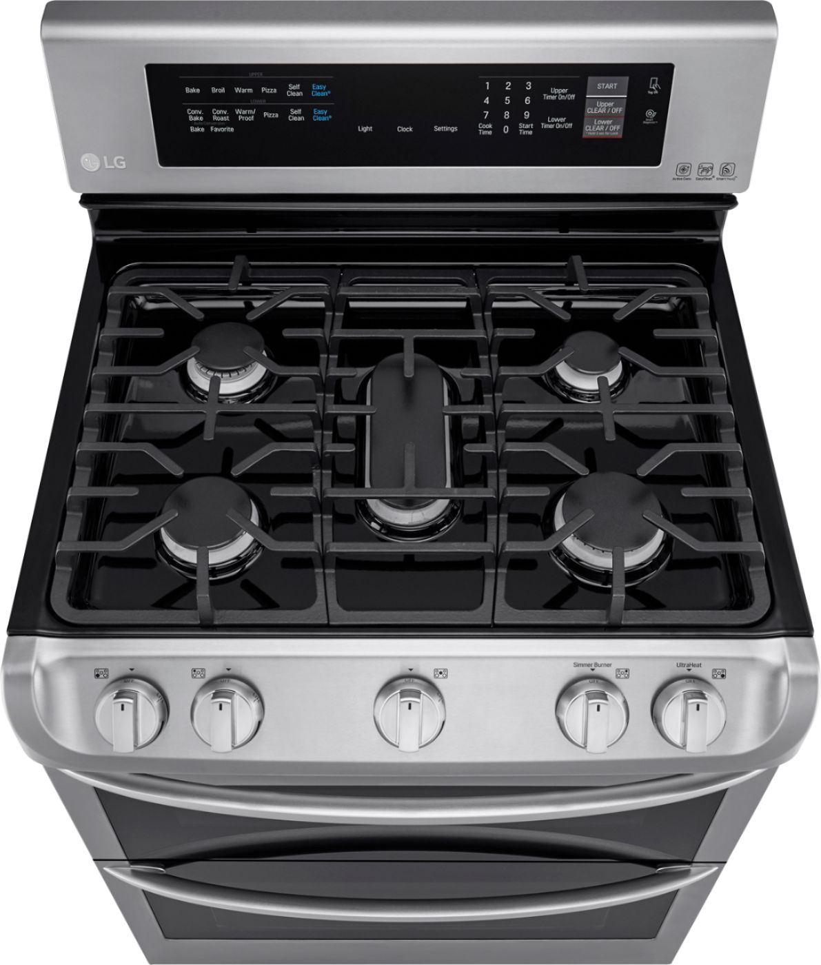 LG LDG4313ST 6.9 Cu. Ft. Stainless Double Oven Gas Range 