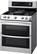 Left. LG - 6.9 Cu. Ft. Freestanding Double Oven Gas True Convection Range with EasyClean and UltraHeat Power Burner - Stainless steel.