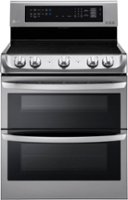 LG - 7.3 Cu. Ft. Freestanding Double Oven Electric Range with EasyClean and ProBake Convection - Stainless Steel - Front_Zoom