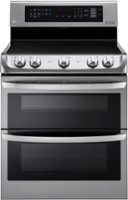 LG - 7.3 Cu. Ft. Freestanding Double Oven Electric Range with Self-Cleaning and ProBake Convection - Stainless steel - Front_Zoom