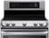 Alt View Zoom 1. LG - 7.3 Cu. Ft. Freestanding Double Oven Electric Range with Self-Cleaning and ProBake Convection - Stainless steel.