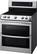 Left. LG - 7.3 Cu. Ft. Electric Self-Cleaning Freestanding Double Oven Range with ProBake Convection - Stainless Steel.