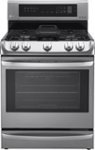 Front Zoom. LG - 6.3 Cu. Ft. Freestanding Gas True Convection Range with EasyClean and UltraHeat Power Burner - Stainless Steel.