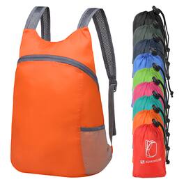Unique Bargains - 20L Ultra Hiking-Daypack Lightweight Foldable Travel Packable Backpack for Camping Cycling Outdoor - Orange