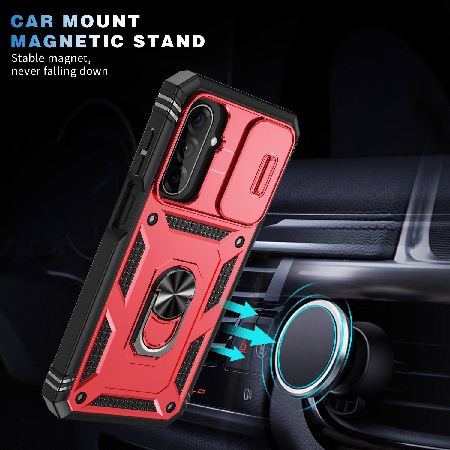 CAR MOUNT MAGNETIC STAND  
Stable magnet, never falling down