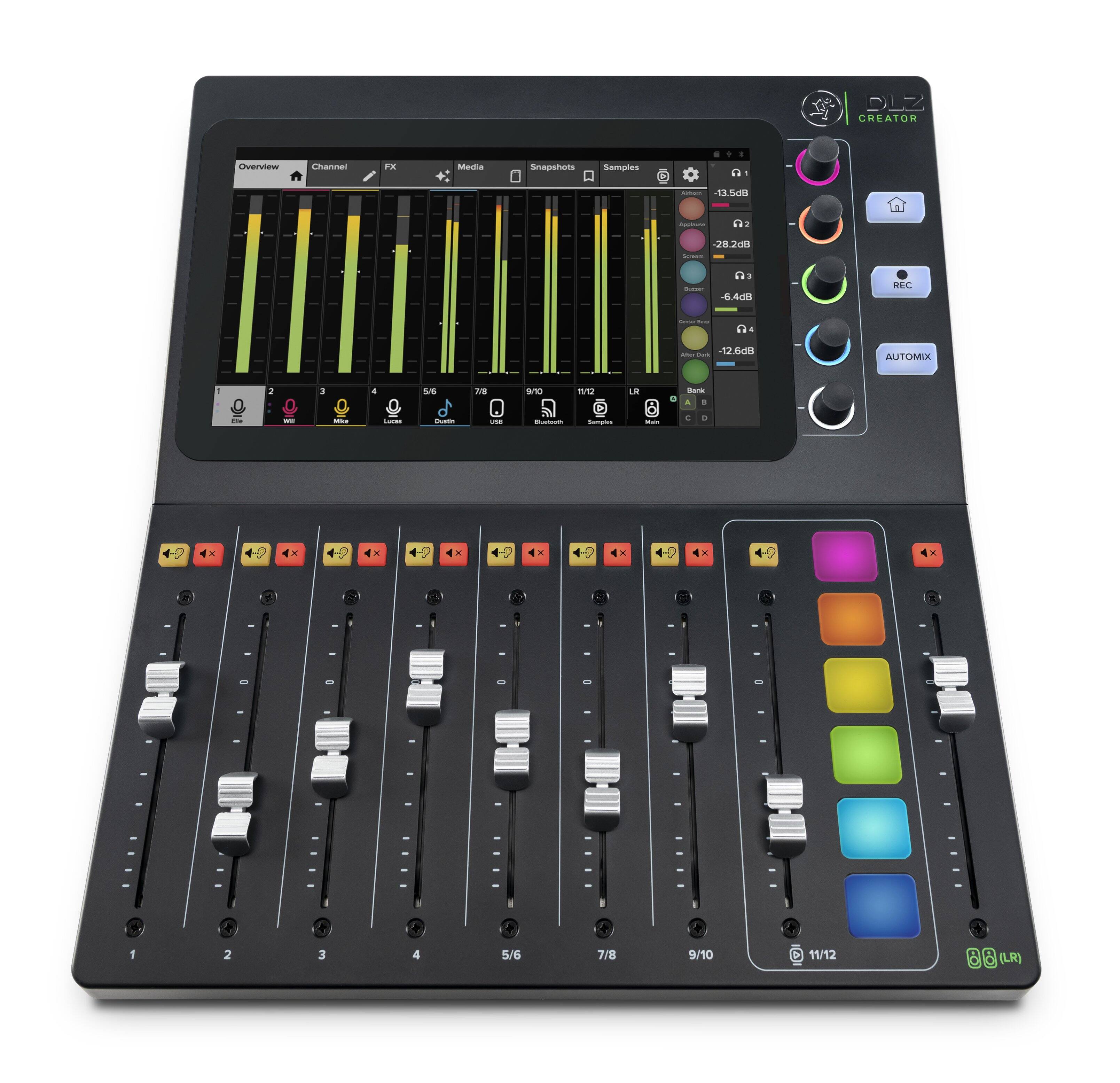 Front. Mackie - DLZ Creator Digital Mixer - Black.