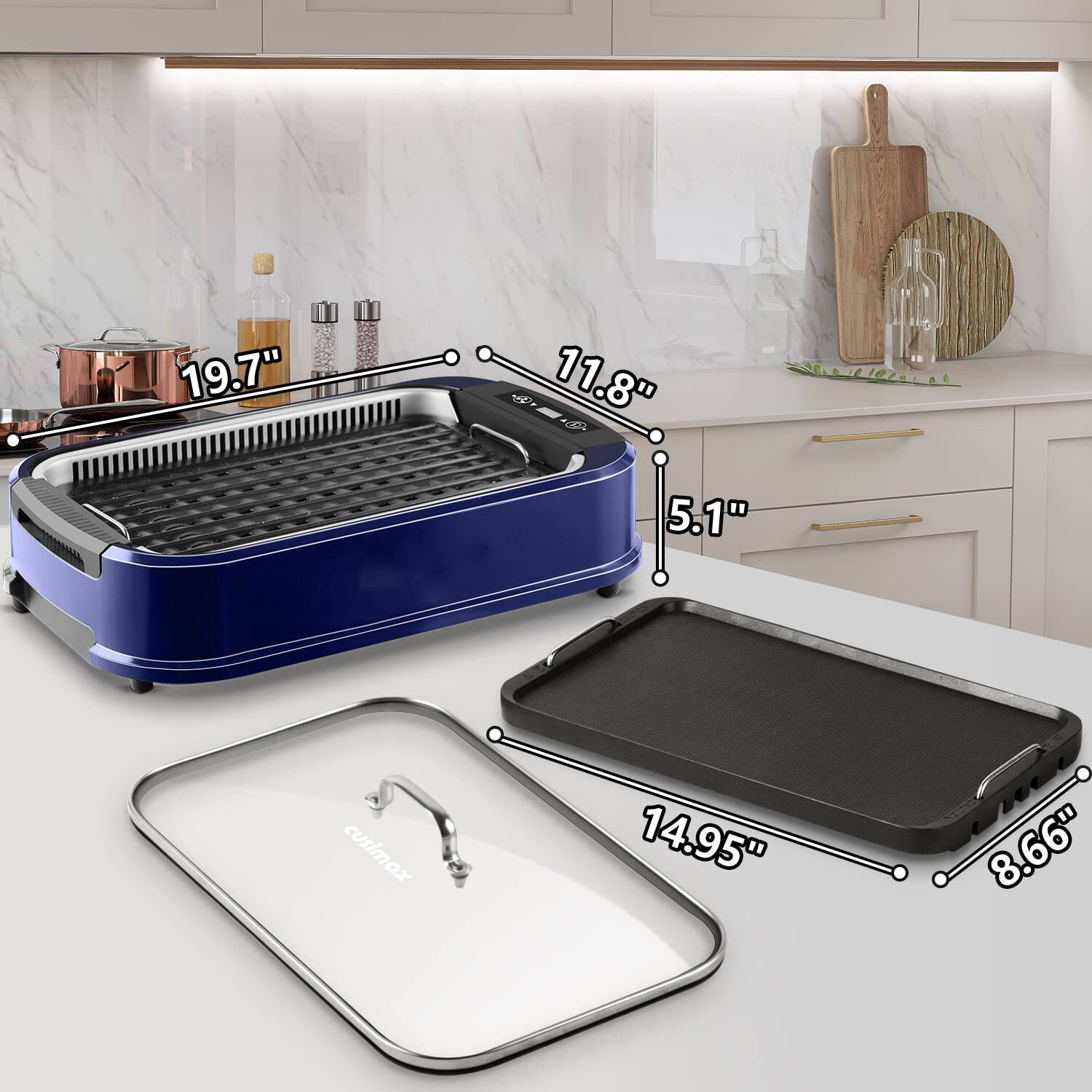 19.7" x 11.8" x 5.1"  
14.95" x 8.66"