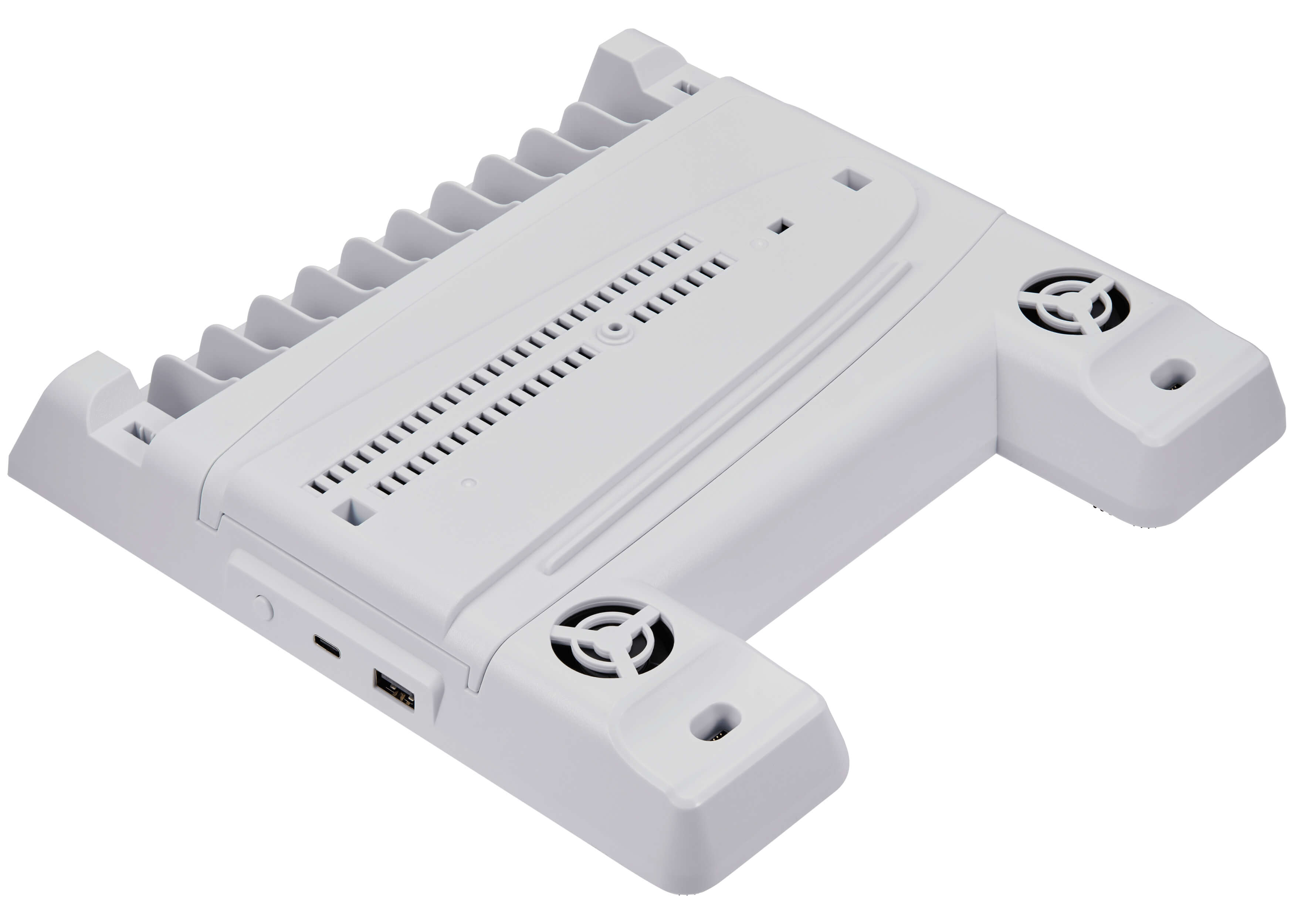 Alt View 3. Dobe - Multifunctional Cooling Charging Stand Compatible For PlayStation 5 / Slim / Pro - White - White.