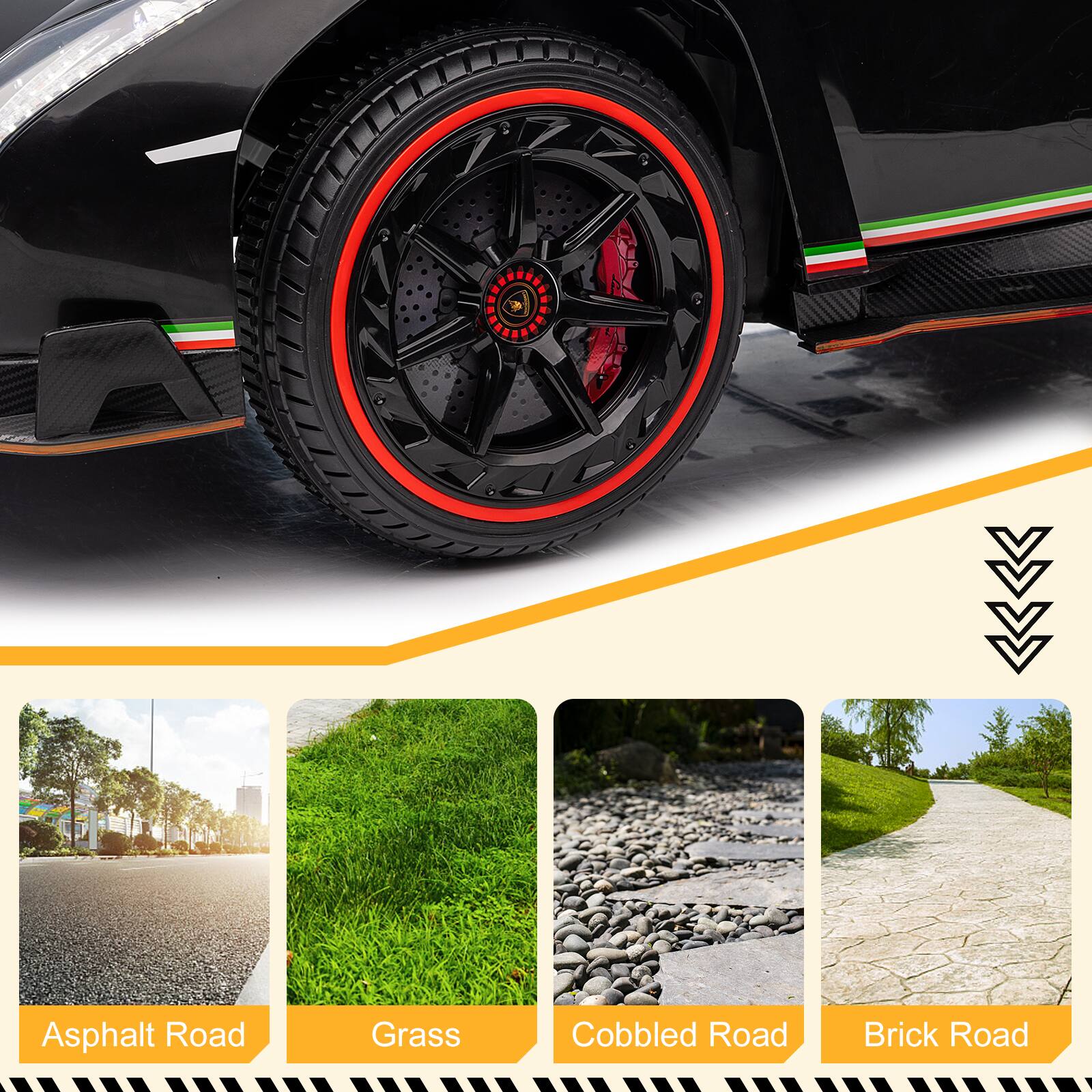 Asphalt Road  
Grass  
Cobbled Road  
Brick Road