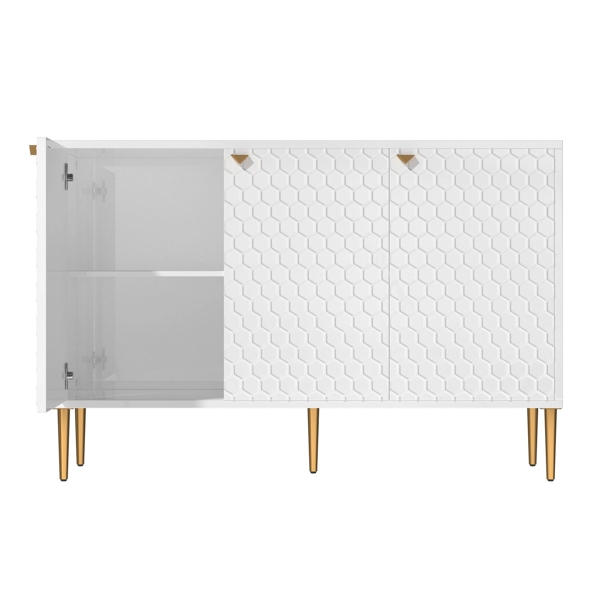 Alt View 10. Boyel Living - Boyel Living 3 Door Accent Cabinet - Blue.