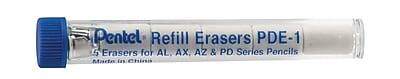 Pentel Refill Erasers PDE-1  
5 Erasers for AL, AX, AZ & PD Series Pencils  
Made in China