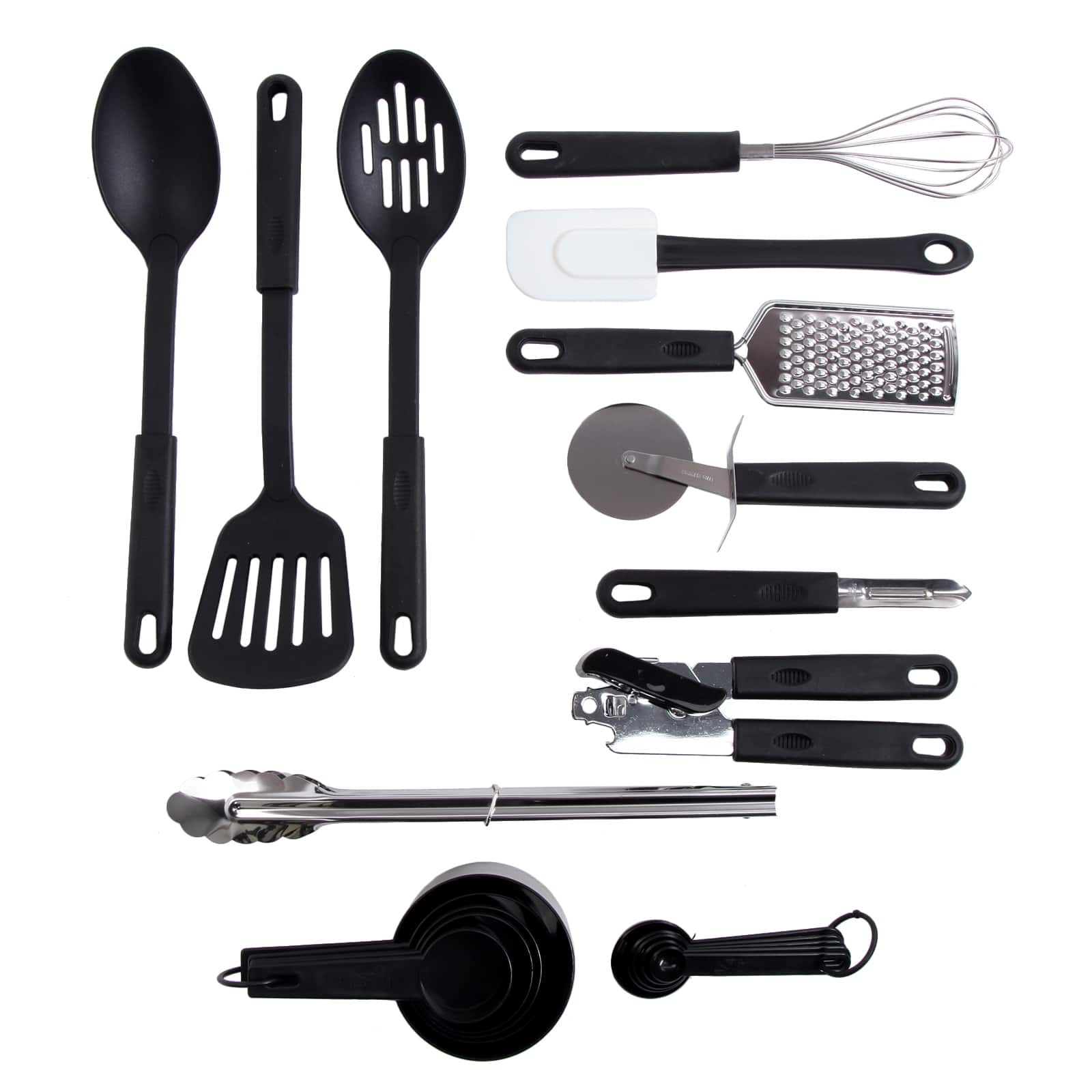 Gibson - Home Total Kitchen 20-Piece Tool/Gadget Prep N' Serve Combo Set - Black