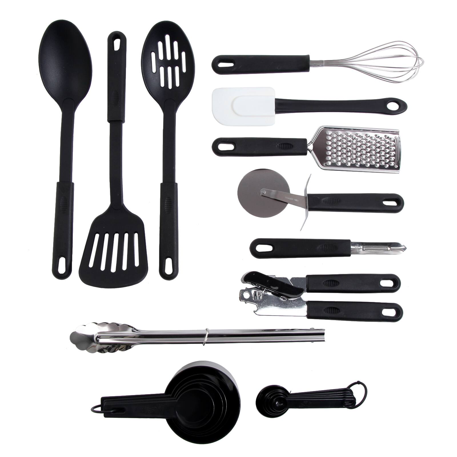 Front. Gibson - Gibson Home Total Kitchen 20-Piece Tool/Gadget Prep N' Serve Combo Set - Black.