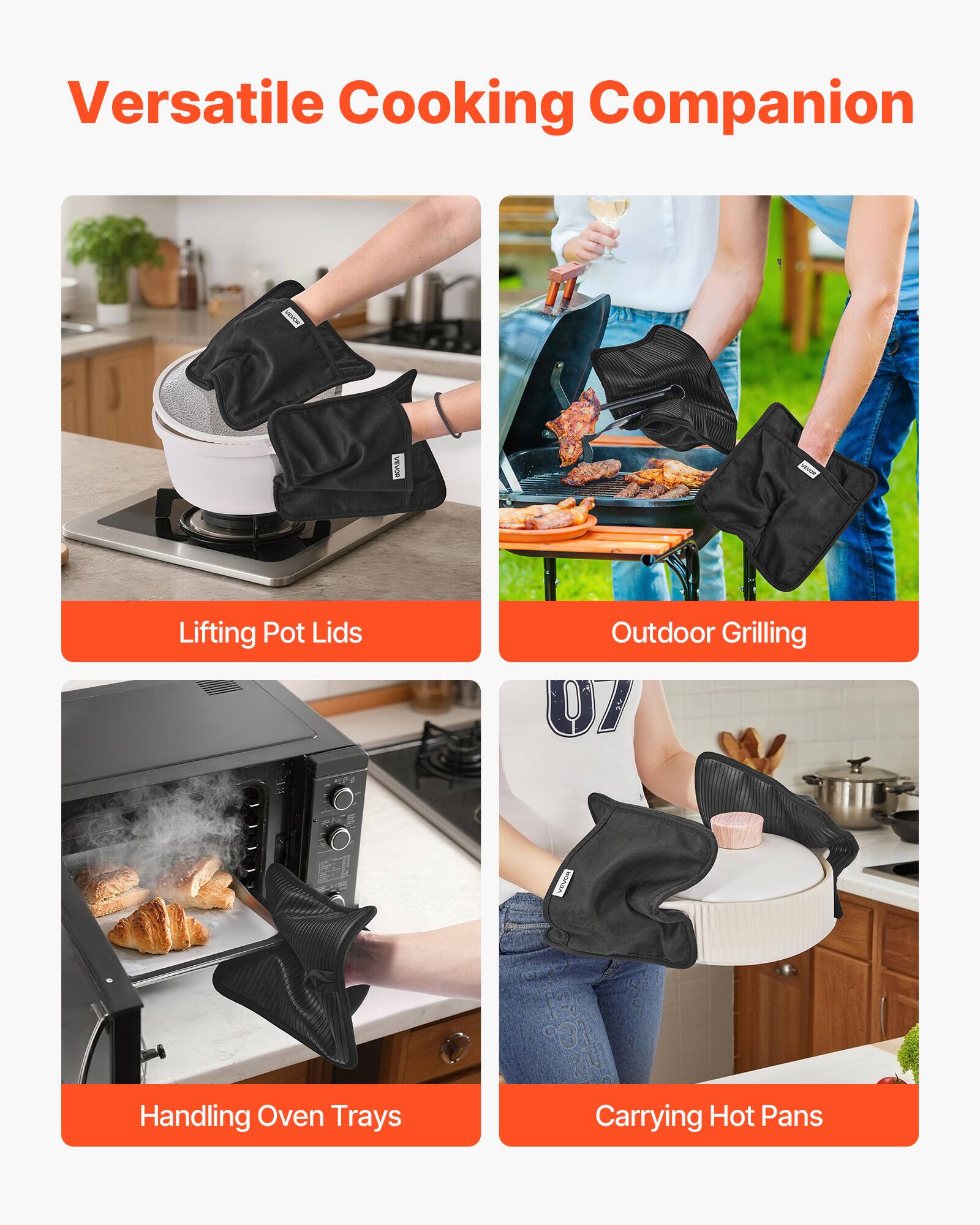 Versatile Cooking Companion

- Lifting Pot Lids
- Outdoor Grilling
- Handling Oven Trays
- Carrying Hot Pans