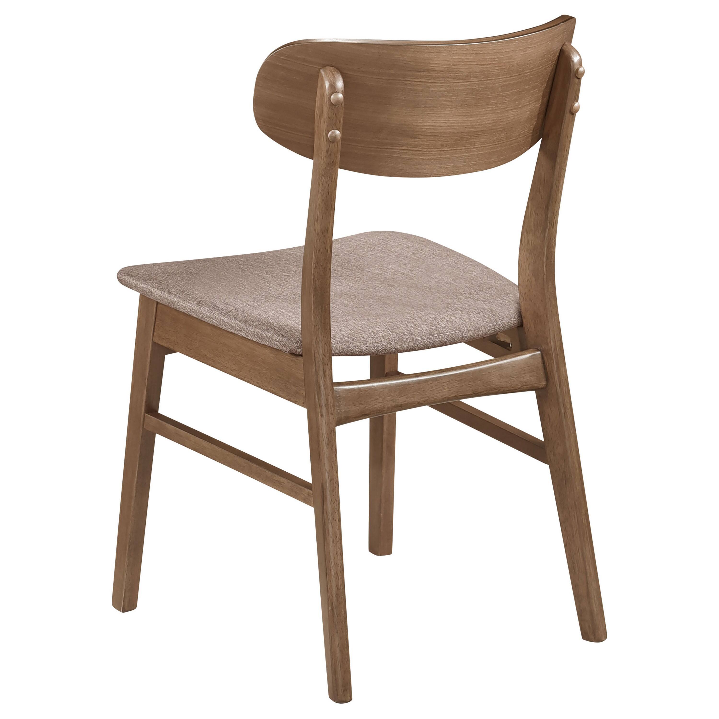 Alt View 2. Manhattan Lane - Dora Dining Chair Set of 2, Brown Fabric, Walnut Brown Wood, 19 Inch - Brown.