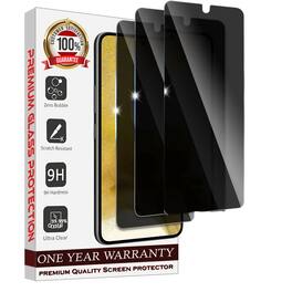 Entronix - Anti-Spy Privacy Screen Protector for Samsung Galaxy S25 Plus - 3 Pack - Transparent