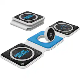 Keyscaper - Carolina Panthers 3-in-1 Foldable Charger - White