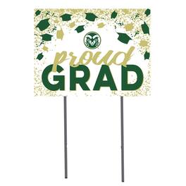 Jardine - Colorado State Rams 18'' x 24'' Grad Yard Sign - White