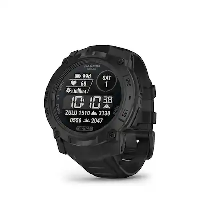 TARGH GARMIN SOLAR 99d SAT CTRL RL C LIGHT 68 1 GPS MENU UP 10:10 38 ABC DOWN ZULU 1510 3130 BACK SET 0556 2047 TACTICAL