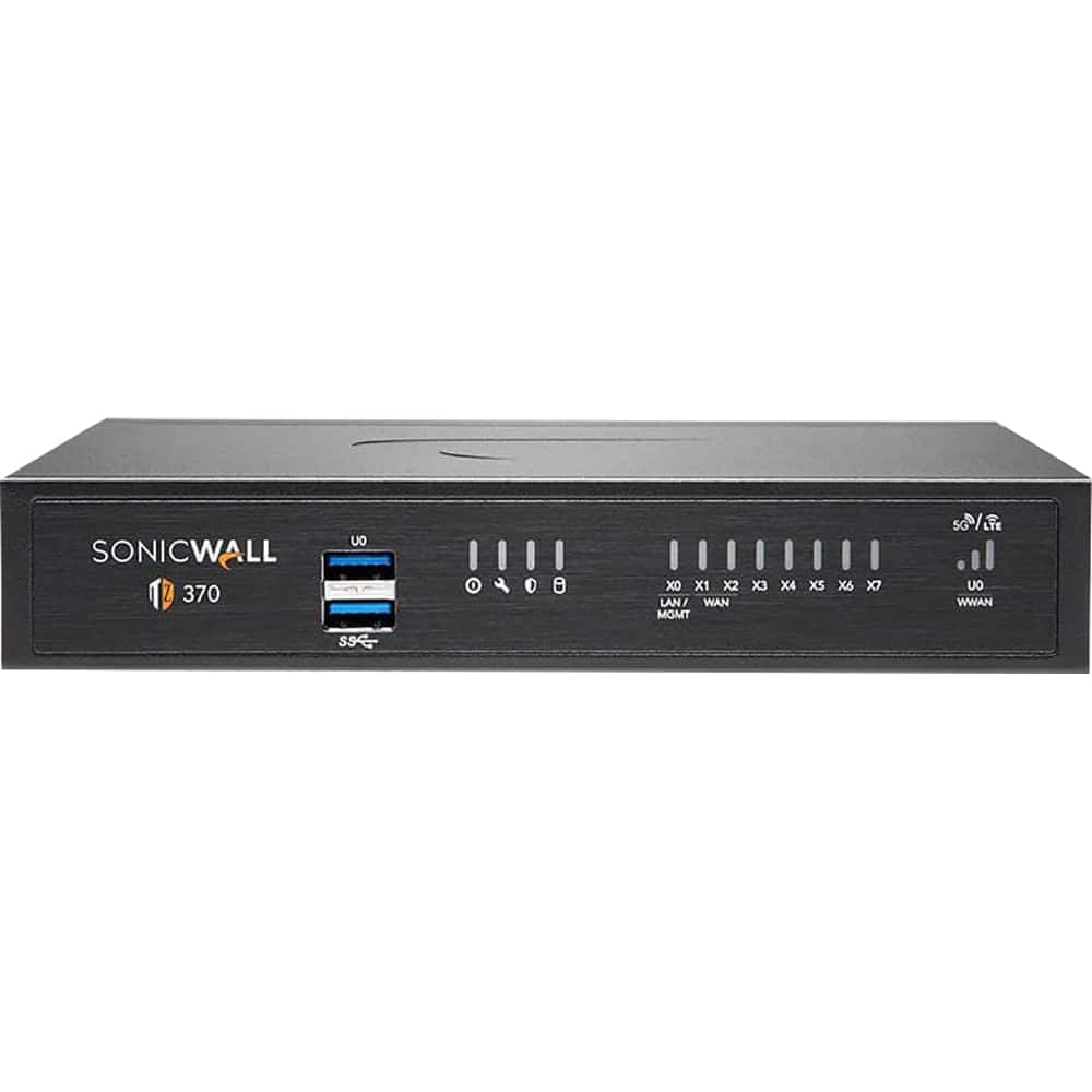 SonicWall - TZ370 Network Security Solution 02-SSC-6819 - Black