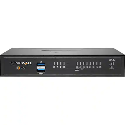 SONICWALL 370
LAN/WAN: X0 X1 X2 X3 X4 X5 X6 X7
MGMT
WWAN: U0