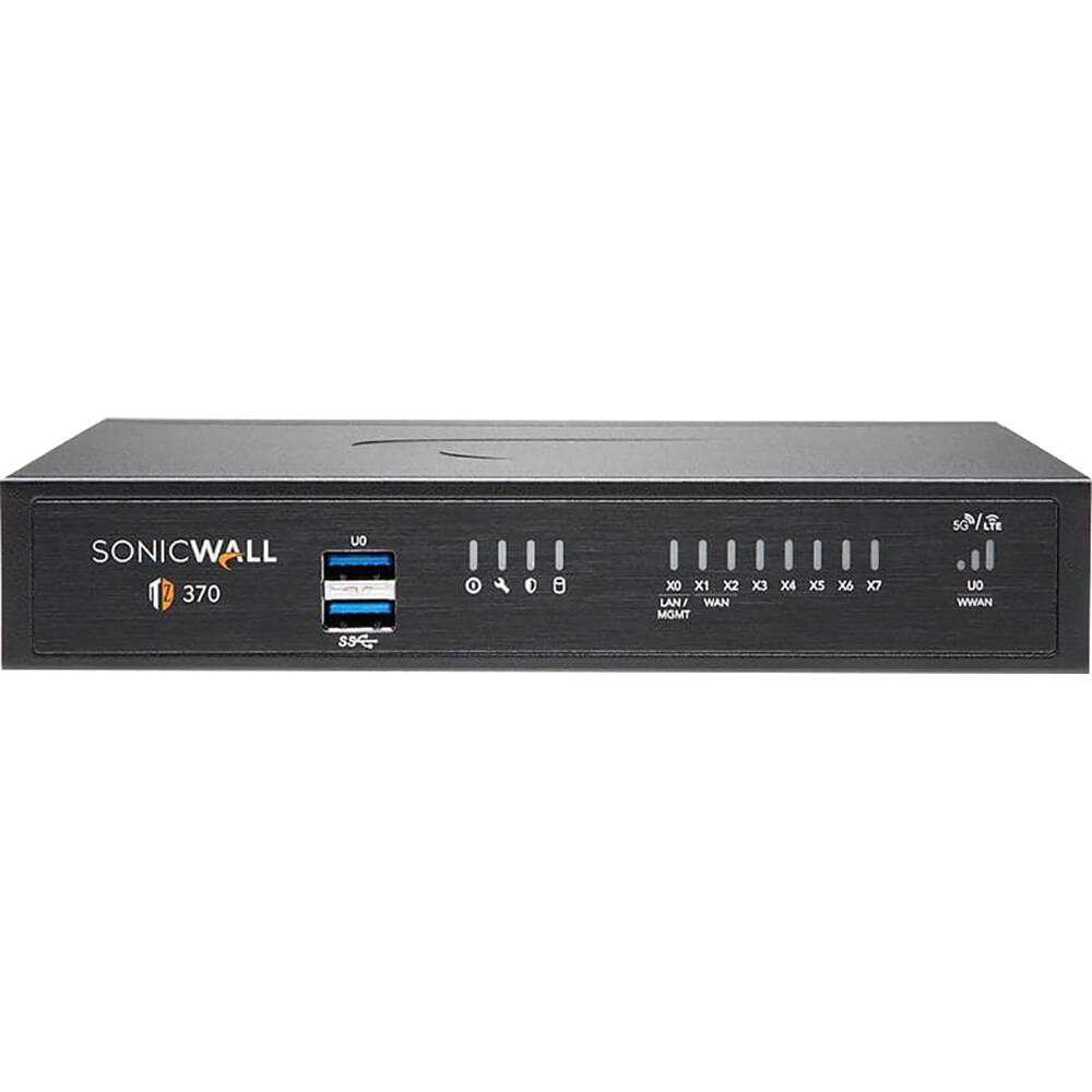 SONICWALL 370

LAN/WAN: X0 X1 X2 X3 X4 X5 X6 X7
MGMT
WWAN: U0