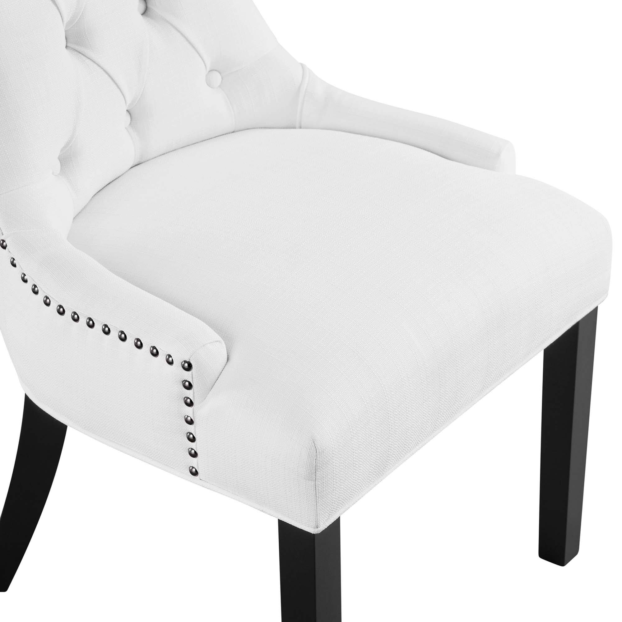 Left. Modway - Regent Tufted Fabric Dining Chair by Modway - White.