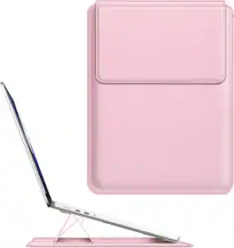 Fintie - Sleeve Case for MacBook Neo 13 inch, MacBook Air 13.6/13.3 inch, MacBook Pro 13 inch, Slim Bag Cover with Stand - Blush