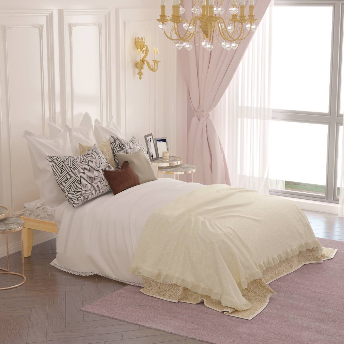 Alt View 3. Costway - Costway Full Size 14" Wooden Bed Frame Mattress Platform Wood Slats Support - Natural.