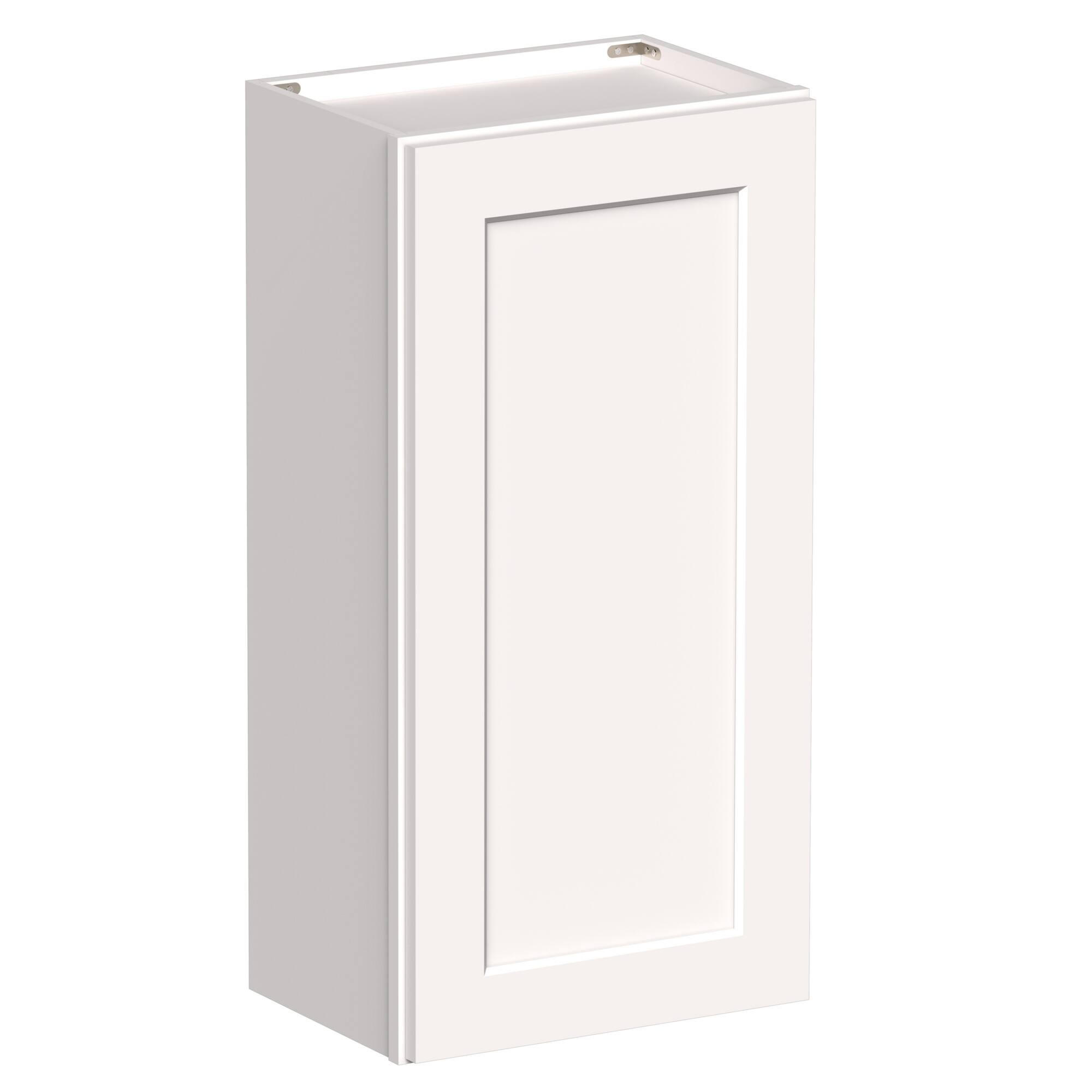 Angle. Boyel Living - 18-in W x 36-in H x 12-in D Shaker RTA Kitchen Wall Cabinet with Soft-Close - White Shaker.
