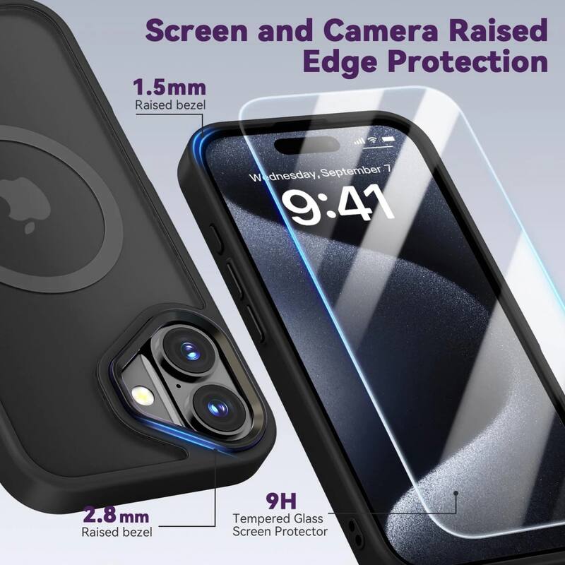Screen and Camera Raised Edge Protection

1.5mm Raised bezel

2.8 mm Raised bezel

9H Tempered Glass Screen Protector