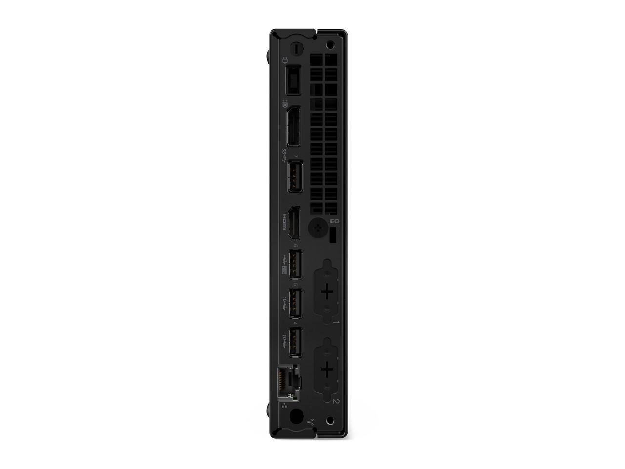 Alt View 2. Lenovo - Lenovo ThinkCentre M70q G5 Tiny, Intel Core i5-14400T 1.5GHz, 16GB DDR4, 512GB NVMe, Win 11 Pro 64-bit, Internal WiFi - Black.