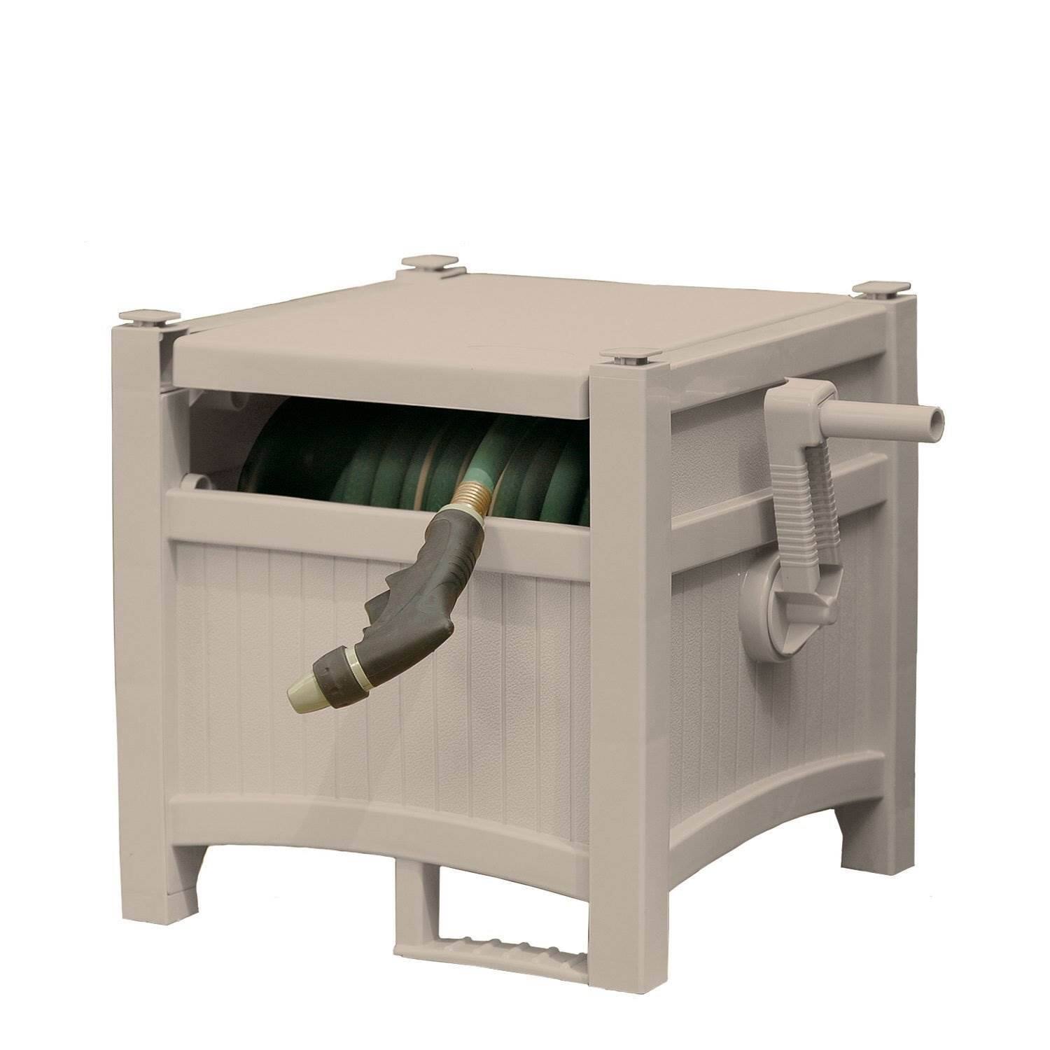 Alt View 4. Suncast - Suncast 100 Ft Capacity Stationary Resin 5/8" Garden Hose Reel Hideaway (2 Pack).